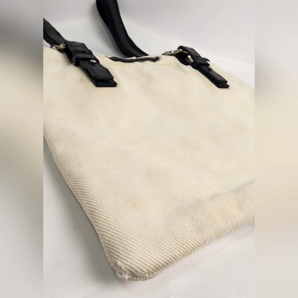 Yves Saint Laurent YSL Brown Cream Kahala Tote Messenger Bag